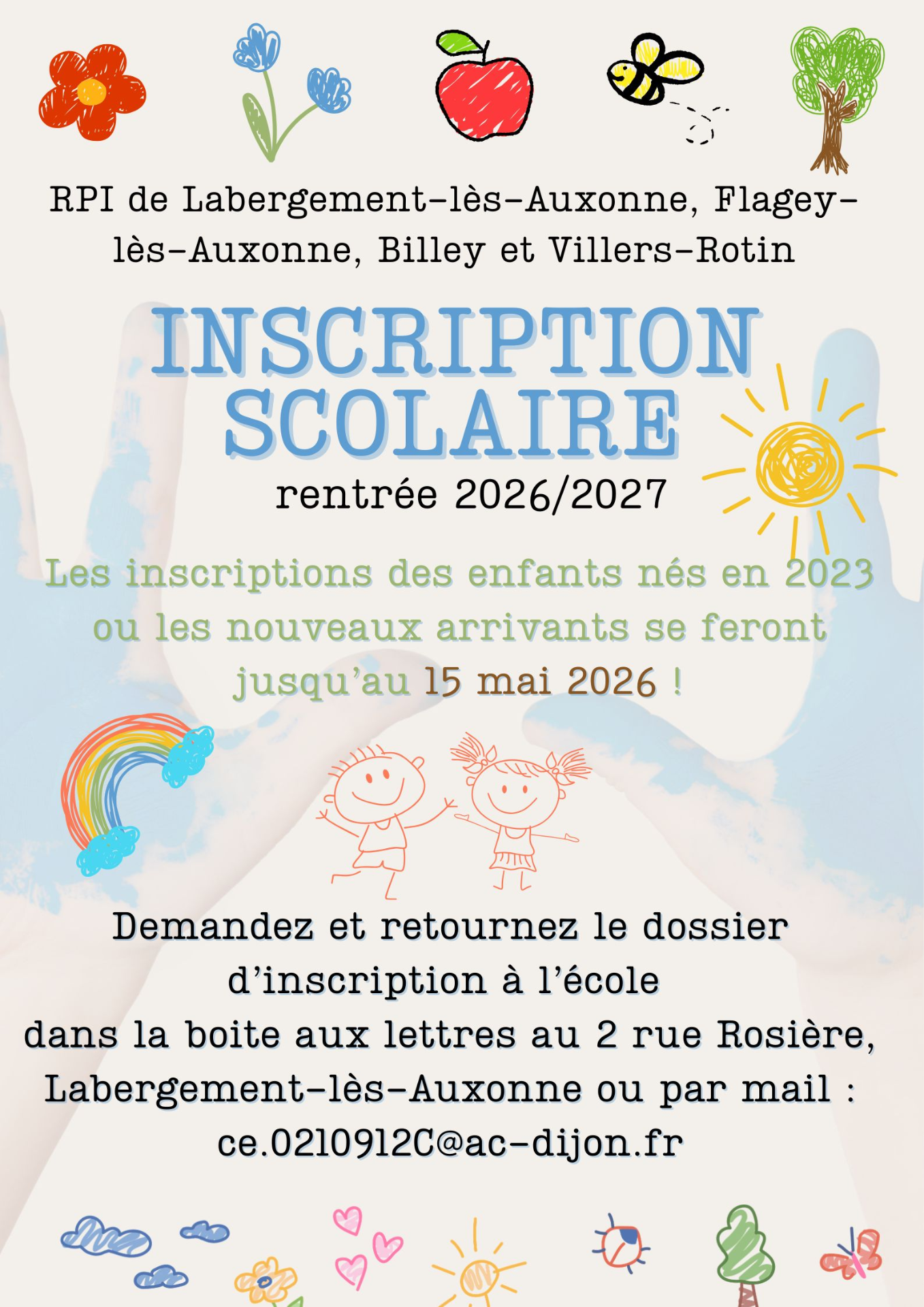 Inscriptions école